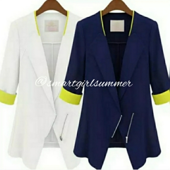 🆕⭐Kindra White zip blazer⭐ - Picture 2 of 10
